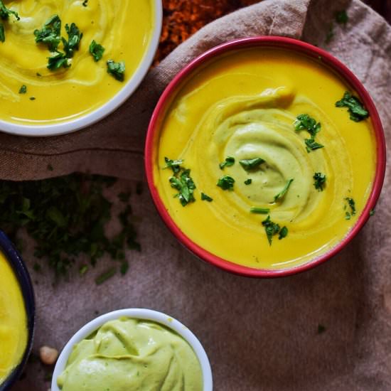 Caramelized Butternut & Avo Cream Soup