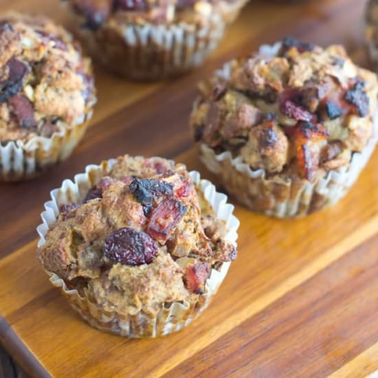 Cranberry Stuffing in Muffin Tins