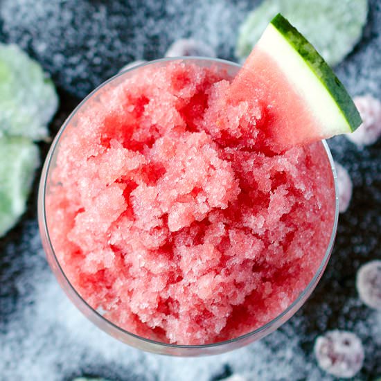 Watermelon Cranberry Granita