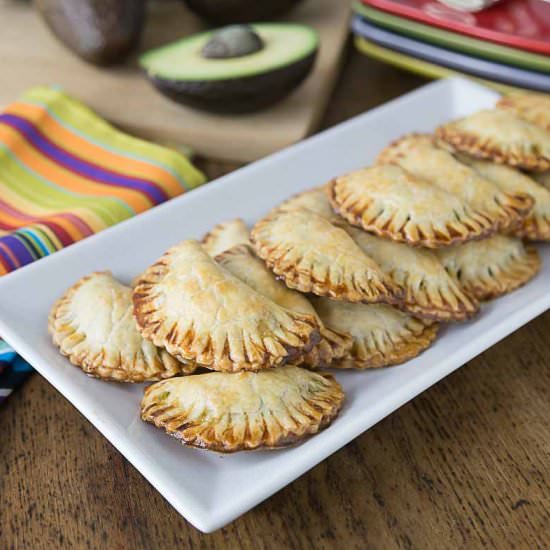 Avocado Black Bean Queso Empandas