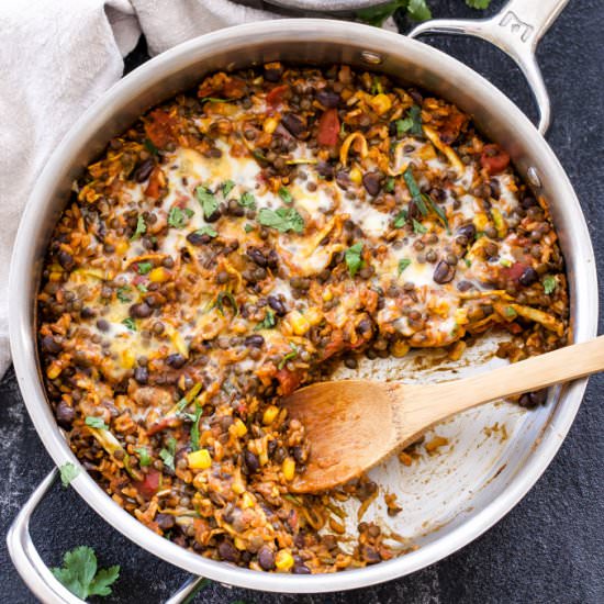 Mexican Lentils, Beans and Rice