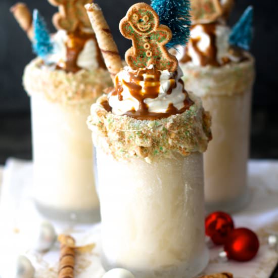 Boozy Eggnog Milkshakes
