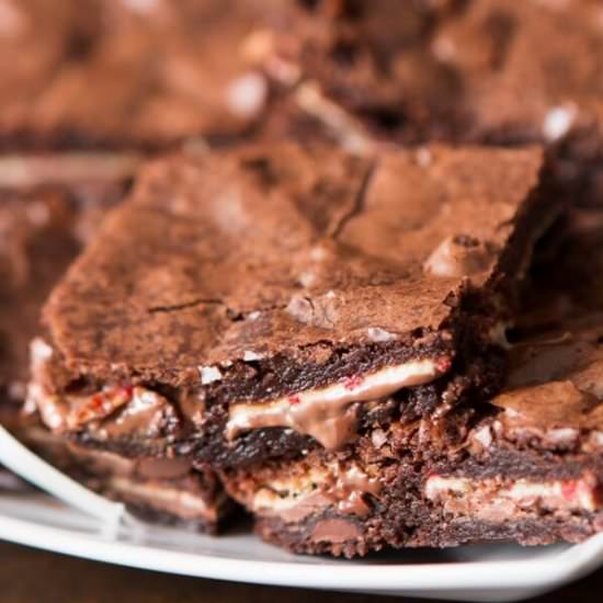 Peppermint Bark Brownies