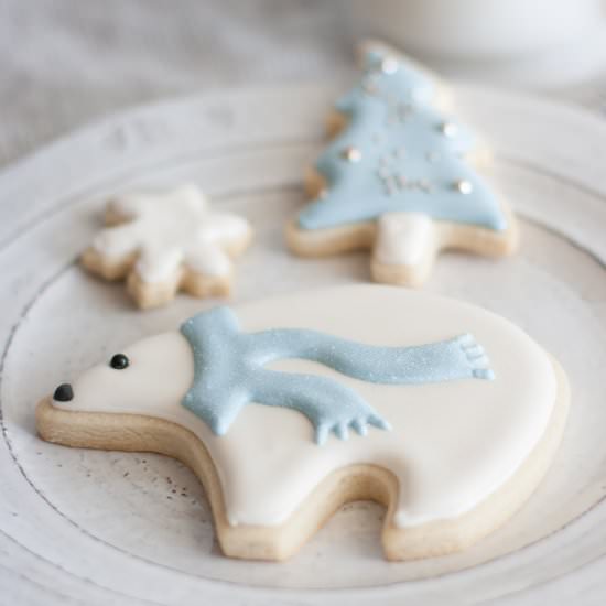 Arctic Polar Bear Sugar Cookies