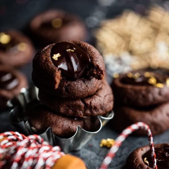 Chocolate Thumbprint Cookies