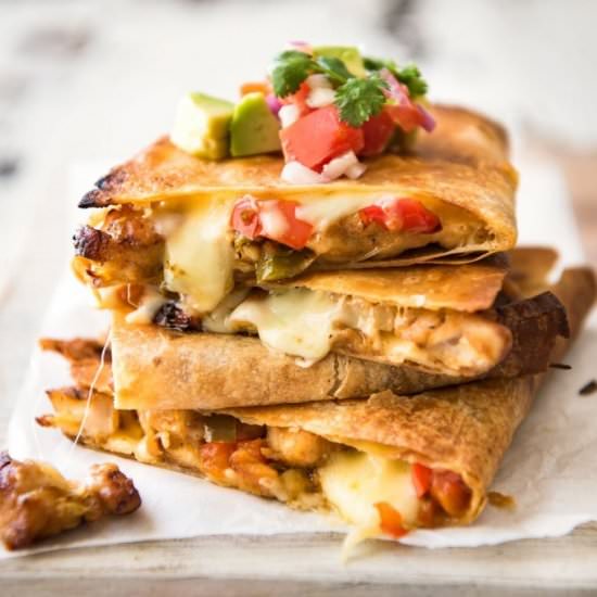 OVEN BAKED CHICKEN QUESADILLAS