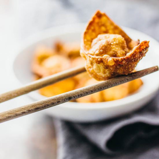 Super easy fried wontons