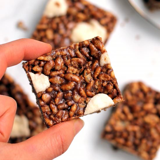 Mint Chocolate Rice Krispie Treats