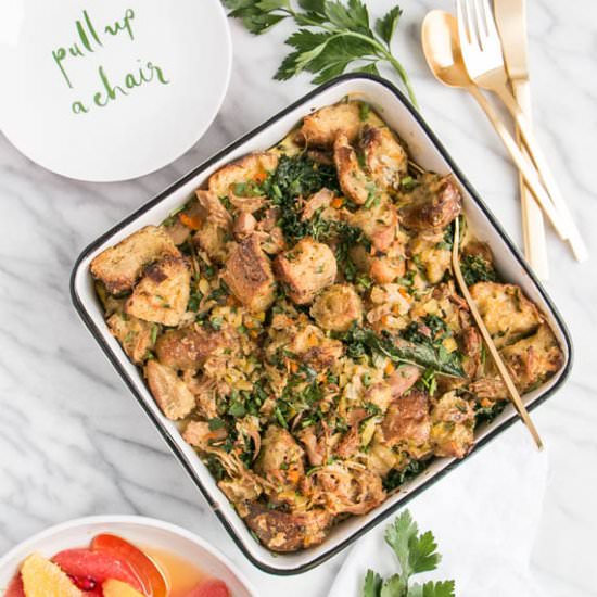 Kale & Stuffing Strata