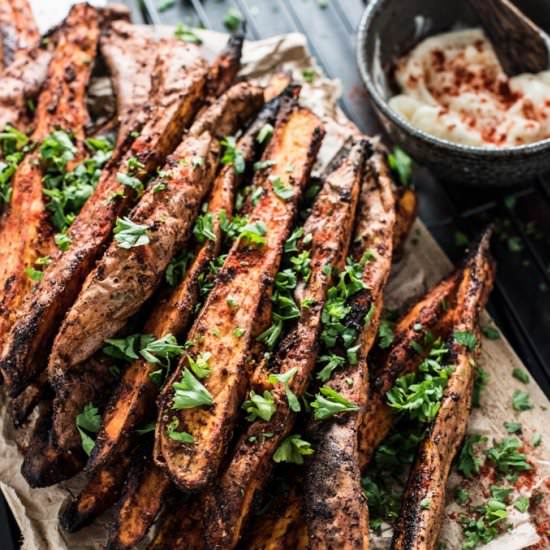 Sweet + Spicy Yam Wedges