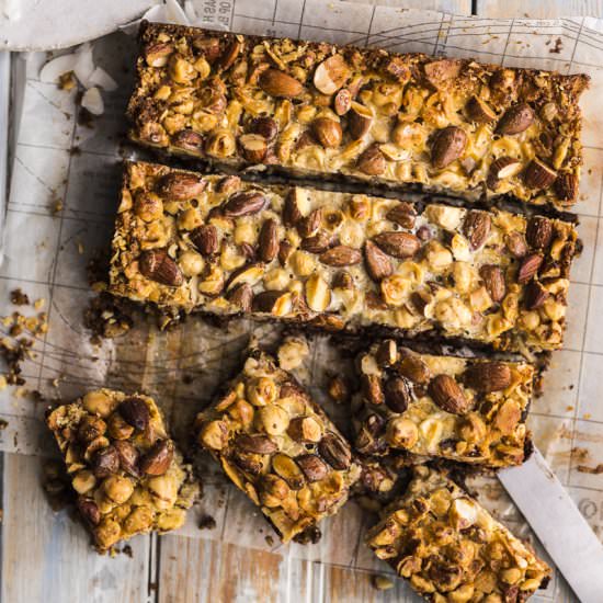 Easy 5 Step Chocolate and Nut Bars