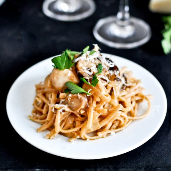 brown butter chicken linguine