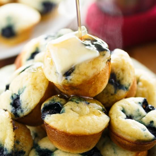 Blueberry Buttermilk Pancake Bites