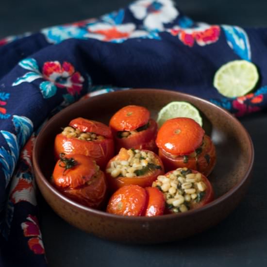 Barley Stuffed Tomatoes