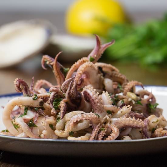 Sauteed Garlic Calamari