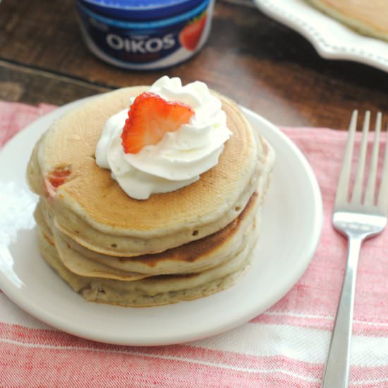 Strawberry Greek Yogurt Pancakes