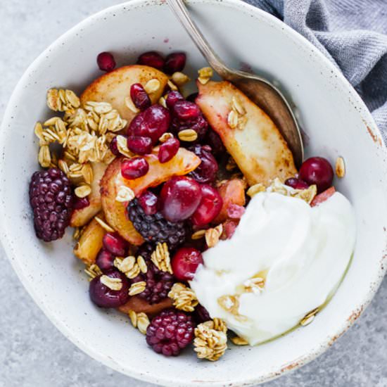 Cranberry Ginger Crumble Fruit Bake