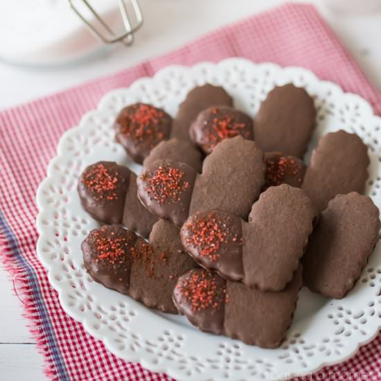 Chile Mocha Shortbread Cookies