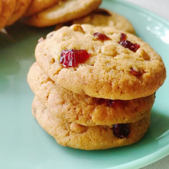 Cranberry & white chocolate cookies