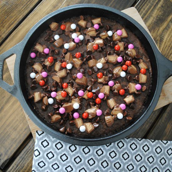 Valentine’s Day Cast Iron Brownies