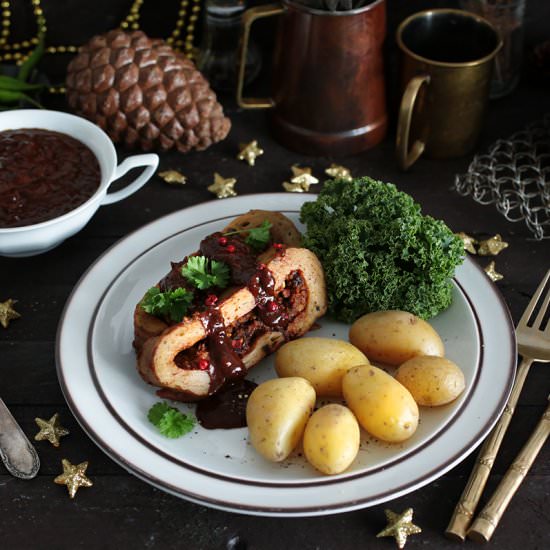 Mushroom & Chestnut Stuffed Seitan