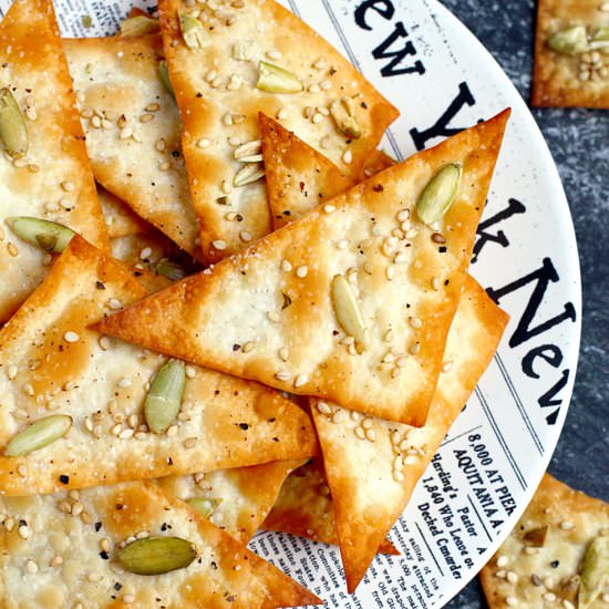 Sesame Wonton Crisps