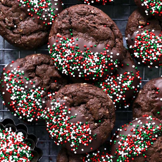 Double Chocolate Mint Cookies