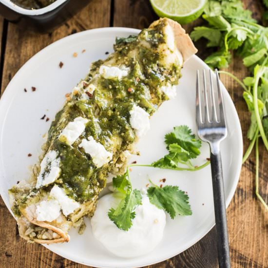 Green Chicken Enchiladas