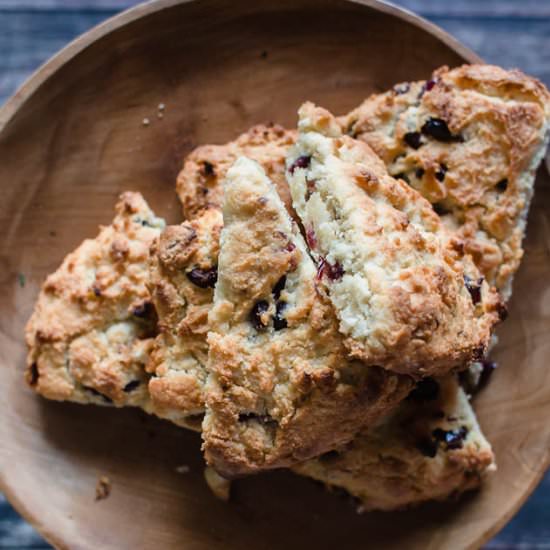 Gluten Free Cranberry Pecan Scones