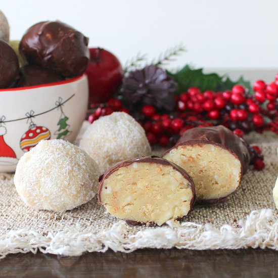 White Chocolate Almond Truffles