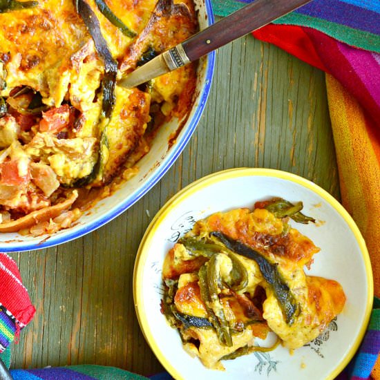 Mexican Poblano Cheese Casserole