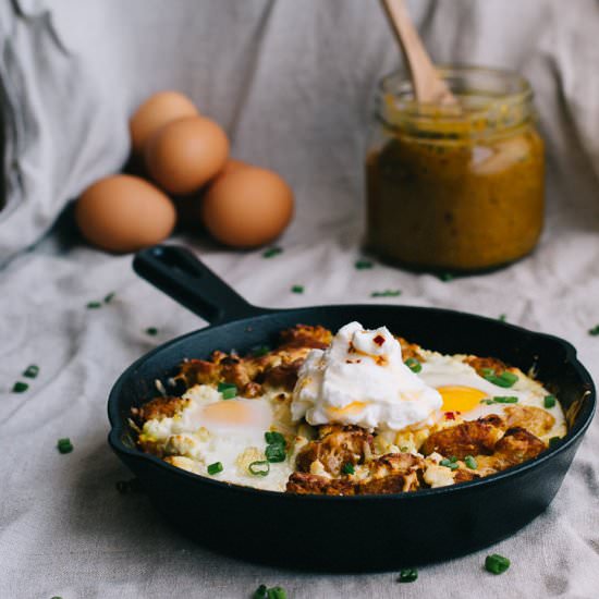 Cheesy Yellow Curry Tater Tot Bake