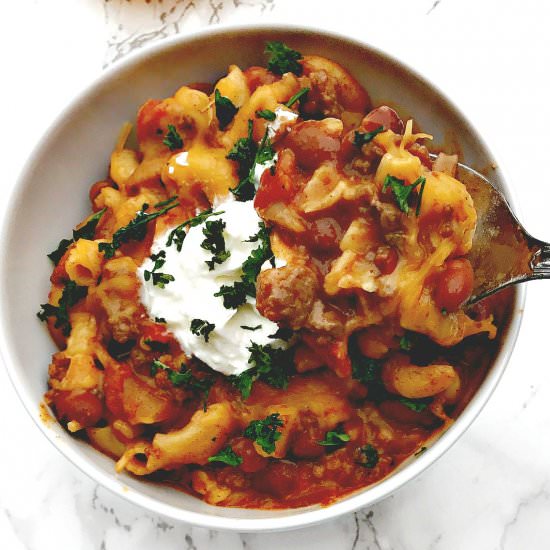 Slow Cooker Chili Mac