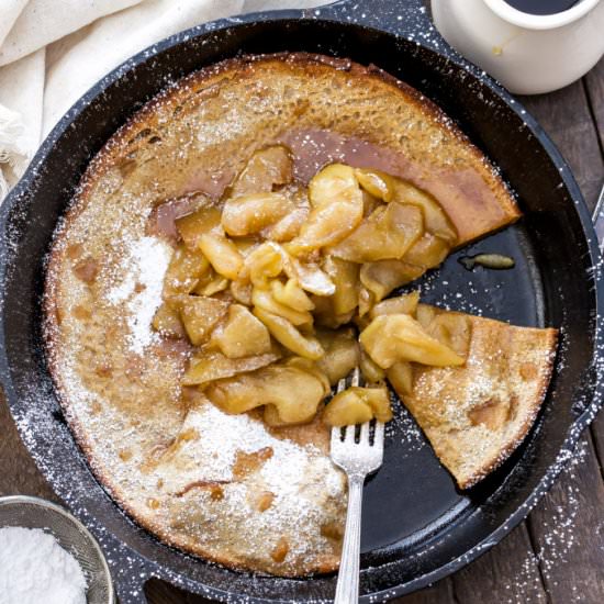 Gingerbread Dutch Baby with Apples