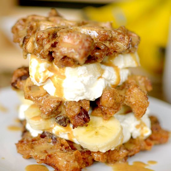 PB Banana French Toast Waffles