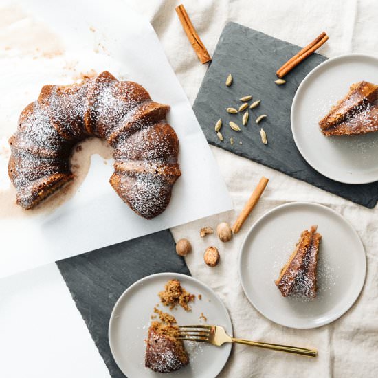 Whole Wheat Cardamom Spice Cake