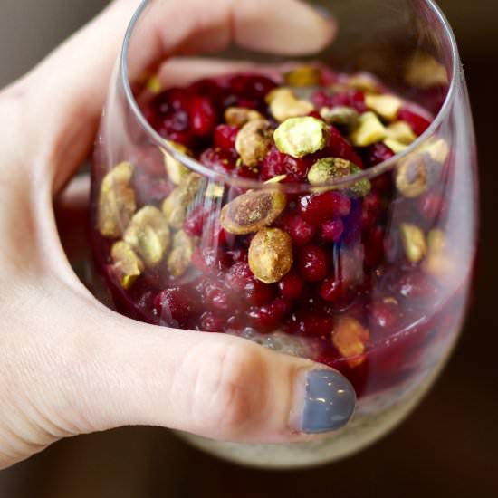 Pomegranate Pistachio Chia Pudding