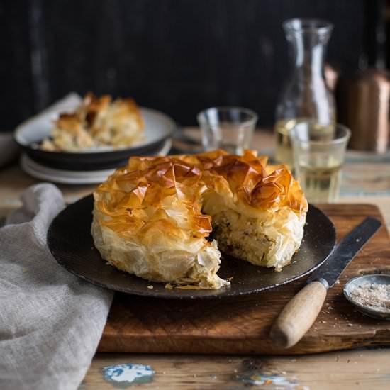 chicken pie with ricotta & spinach