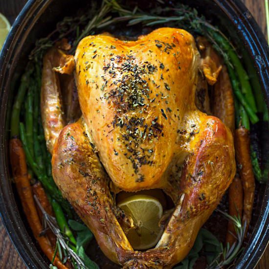 Garlic Herb & Butter Roasted Turkey