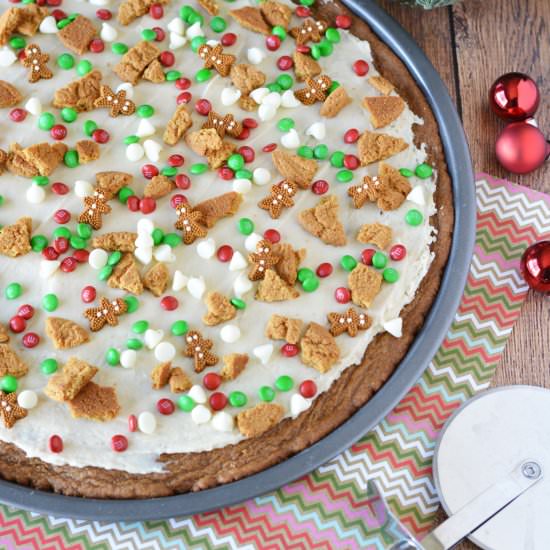 Gingerbread Cookie Pizza
