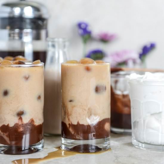 Chocolate milk iced mochas