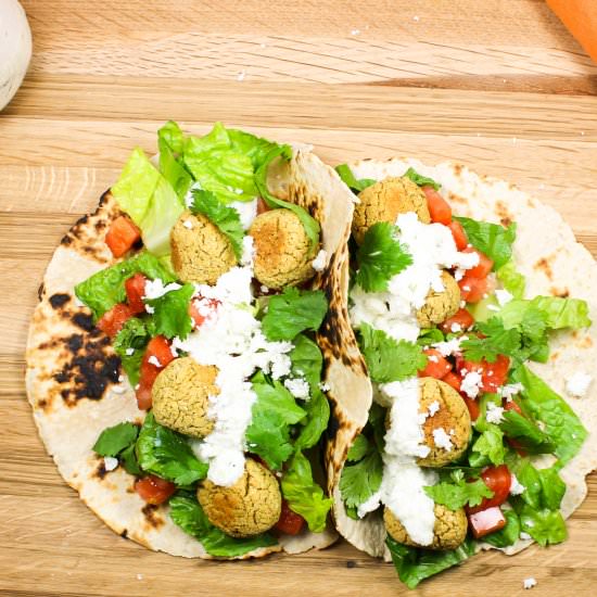 Baked Falafel Tacos