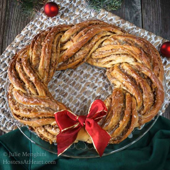 Sweet Nut Holiday Bread Wreath
