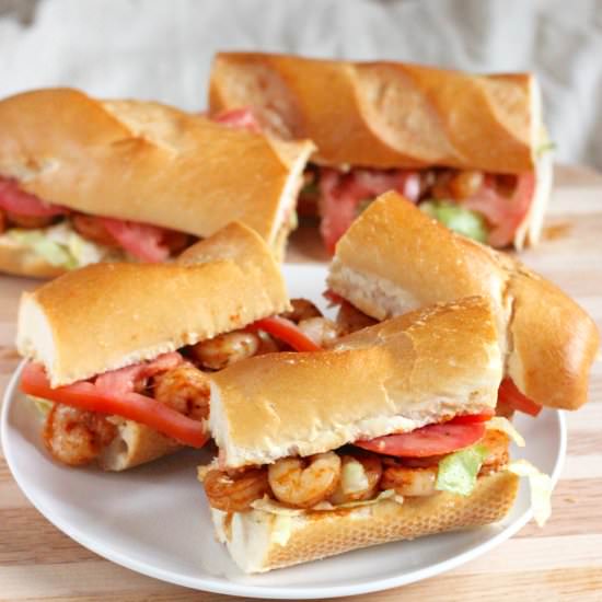 Dressed Shrimp Po Boy