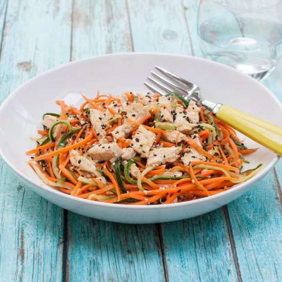 Asian Salad with Leftover Chicken