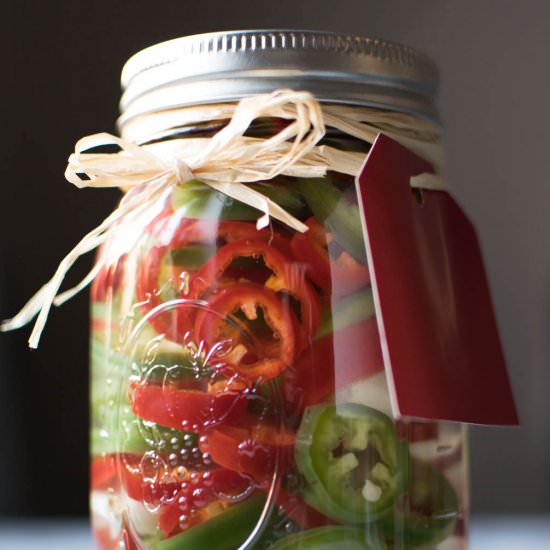 Quick Pickled Hot Peppers