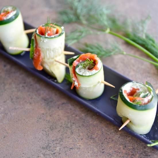 Salmon Cucumber Roll Ups