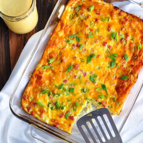 Egg & Cheddar Breakfast Bake