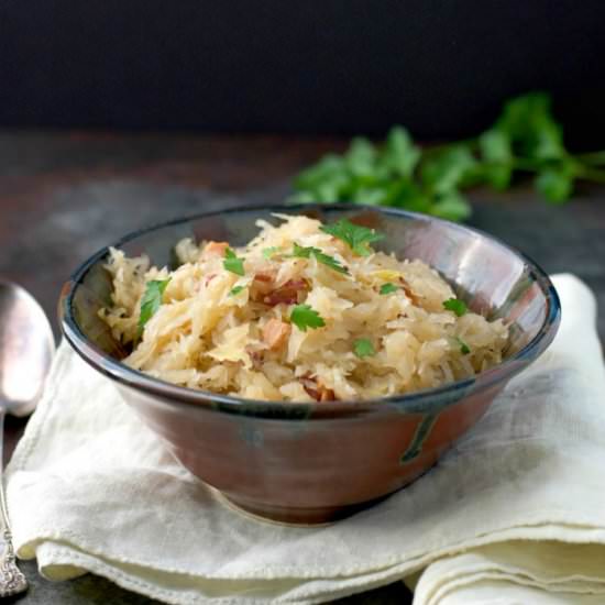 Gradma’s Easy Sauerkraut w/ Bacon