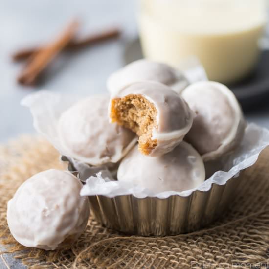 Cinnamon Eggnog Donut Holes
